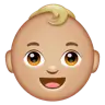 Baby: Medium-Light Skin Tone Emoji 👶🏼 image - WhatsApp style