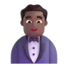 Man In Tuxedo: Medium-Dark Skin Tone Emoji 🤵🏾‍♂️ image - Microsoft 3D Fluent style