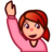 Person Raising Hand: Medium-Light Skin Tone