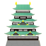 Japoński zamek Emoji 🏯 image - Emojidex style