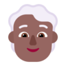 Person: Medium-Dark Skin Tone, White Hair Emoji 🧑🏾‍🦳 image - Microsoft Classic 2D style