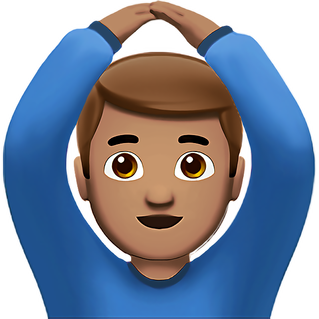 Man Gesturing Ok: Medium Skin Tone