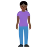 Woman Standing: Dark Skin Tone Emoji 🧍🏿‍♀️ image - Twitter / X (Twemoji) style