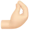 Pinched Fingers: Light Skin Tone Emoji 🤌🏻 image - Apple style