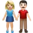 Woman And Man Holding Hands: Medium-Light Skin Tone, Light Skin Tone