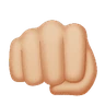 Oncoming Fist: Medium-Light Skin Tone Emoji 👊🏼 image - Huawei Harmony OS style