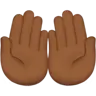 Palms Up Together: Medium-Dark Skin Tone Emoji 🤲🏾 image - Apple style
