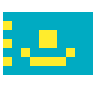 Flag: Kazakhstan Emoji 🇰🇿 image - SerenityOS style
