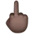 Middle Finger: Dark Skin Tone