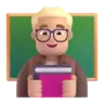 Man Teacher: Medium-Light Skin Tone Emoji 👨🏼‍🏫 image - Microsoft 3D Fluent style