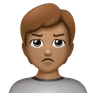 Person Pouting: Medium Skin Tone Emoji 🙎🏽 image - Huawei Harmony OS style
