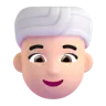 Woman Wearing Turban: Light Skin Tone Emoji 👳🏻‍♀️ image - Microsoft 3D Fluent style