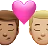 Kiss: Man, Man, Medium Skin Tone, Medium-Light Skin Tone
