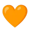 Pomarańczowe Serce Emoji 🧡 image - Google Noto Color Animated style