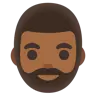 Man: Medium-Dark Skin Tone, Beard Emoji 🧔🏾‍♂️ image - Google Noto Color style
