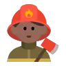 Man Firefighter: Medium-Dark Skin Tone Emoji 👨🏾‍🚒 image - Tossface style