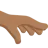 Palm Down Hand: Medium-Dark Skin Tone