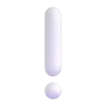 White Exclamation Mark Emoji ❕ image - Microsoft 3D Fluent style