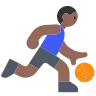Man Bouncing Ball: Medium-Dark Skin Tone Emoji ⛹🏾‍♂️ image - Tossface style