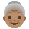 Old Woman: Medium Skin Tone Emoji 👵🏽 image - Google Noto Color style