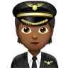 Pilot: Medium-Dark Skin Tone Emoji 🧑🏾‍✈️ image - Apple style