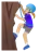 Woman Climbing: Medium-Light Skin Tone