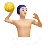 Man Playing Water Polo: Light Skin Tone