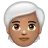 Person: Medium Skin Tone, White Hair