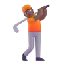Person Golfing: Medium-Dark Skin Tone Emoji 🏌🏾 image - Microsoft 3D Fluent style