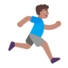 Man Running Facing Right: Medium Skin Tone Emoji 🏃🏽‍♂️‍➡️ image - Microsoft Classic 2D style
