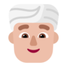 Man Wearing Turban: Medium-Light Skin Tone Emoji 👳🏼‍♂️ image - Microsoft Classic 2D style
