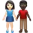 Woman And Man Holding Hands: Light Skin Tone, Dark Skin Tone