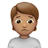 Person Frowning: Medium Skin Tone Emoji 🙍🏽 image - Apple style