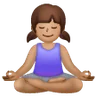 Woman In Lotus Position: Medium Skin Tone Emoji 🧘🏽‍♀️ image - Samsung style
