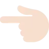 Backhand Index Pointing Left: Light Skin Tone Emoji 👈🏻 image - Twitter / X (Twemoji) style