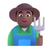 Man Farmer: Medium-Dark Skin Tone Emoji 👨🏾‍🌾 image - Microsoft 3D Fluent style