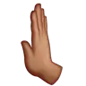 Leftwards Pushing Hand: Medium Skin Tone Emoji 🫷🏽 image - WhatsApp style