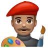 Man Artist: Medium Skin Tone Emoji 👨🏽‍🎨 image - WhatsApp style
