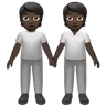 People Holding Hands: Dark Skin Tone Emoji 🧑🏿‍🤝‍🧑🏿 image - Apple style