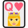 Rainha dos corações do cartão de jogo 🂽 image - EmojiTwo style