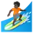 Person Surfing: Dark Skin Tone