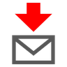 ซองจดหมายที่มีลูกศรชี้ลงด้านบน Emoji 📩 image - Docomo style