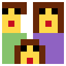 Family: Man, Woman, Girl Emoji 👨‍👩‍👧 image - SerenityOS style