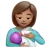 Woman Feeding Baby: Medium Skin Tone