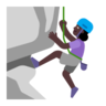 Woman Climbing: Dark Skin Tone Emoji 🧗🏿‍♀️ image - Microsoft Classic 2D style
