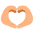 Heart Hands: Medium-Light Skin Tone