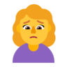 Woman Frowning Emoji 🙍‍♀️ image - Microsoft Classic 2D style