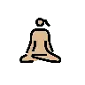 Woman In Lotus Position: Medium-Light Skin Tone Emoji 🧘🏼‍♀️ image - OpenMoji style