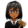 Woman Judge: Medium-Dark Skin Tone Emoji 👩🏾‍⚖️ image - Emojidex style