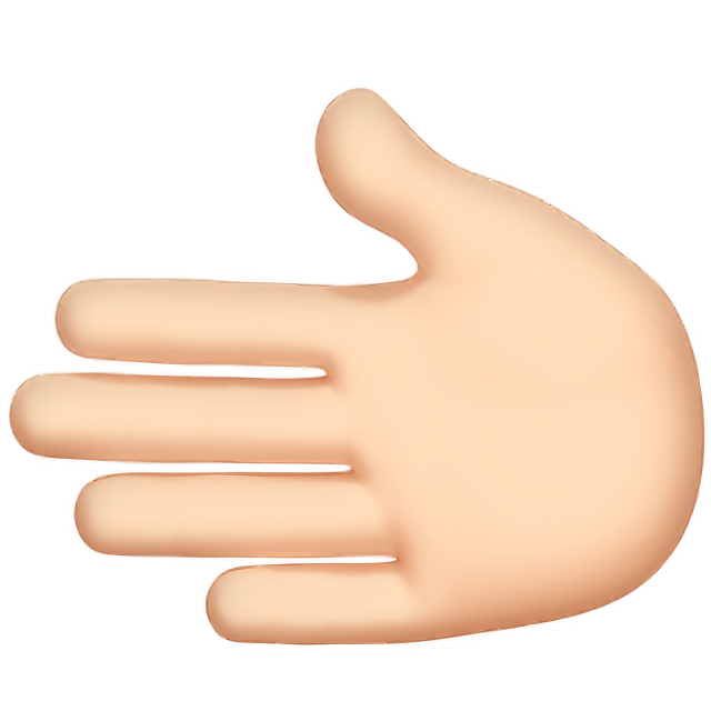 Leftwards Hand: Light Skin Tone